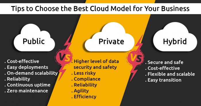 Public vs. Private vs. Hybrid -Tips to Choose the Best Cloud Model for Your Business